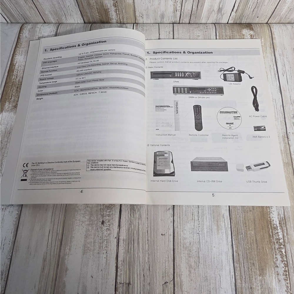 GANZ Digimaster Series DVR Instruction Manual DR4N DR8N DR16N CD Security Guide - Picture 9 of 10